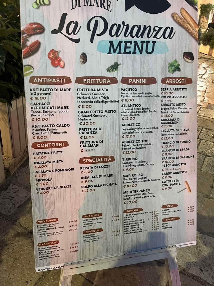 Menu Friggitoria La Paranza-1