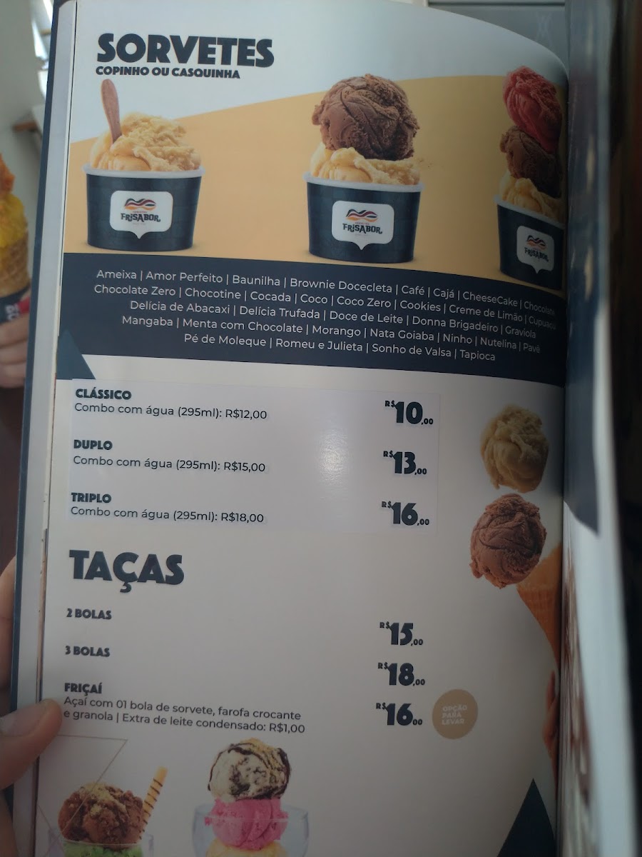 Menu Frisabor Domingos Ferreira: Sorvete, Açaí, Pizzas, Cafeteria-2