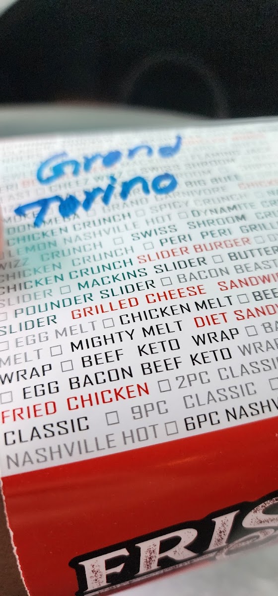 Menu Frispy Smash Burgers & Buttermilk Fried Chicken.-2