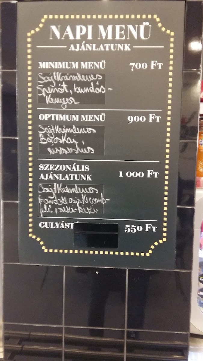 Menu Frissensült Önkiszolgáló Étterem-1