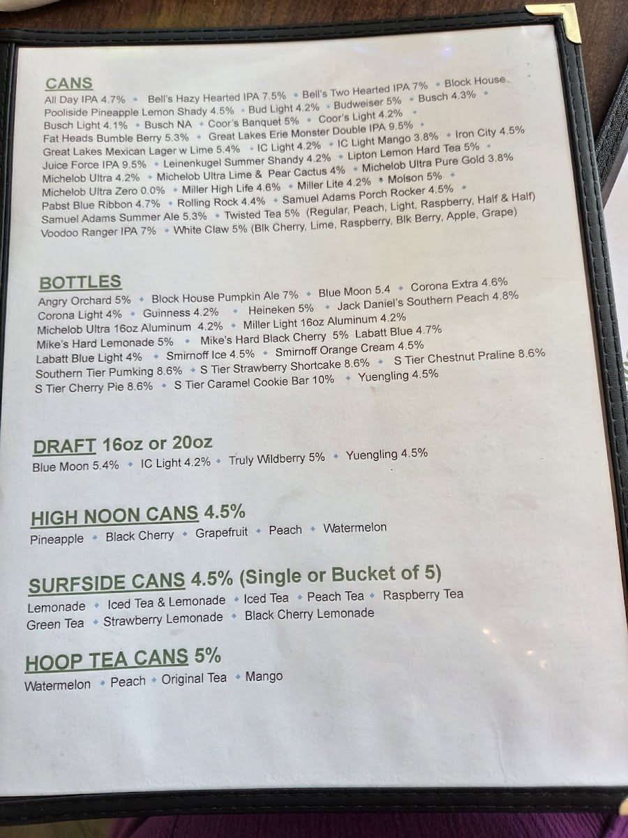 Menu Frog Pond Restaurant-1