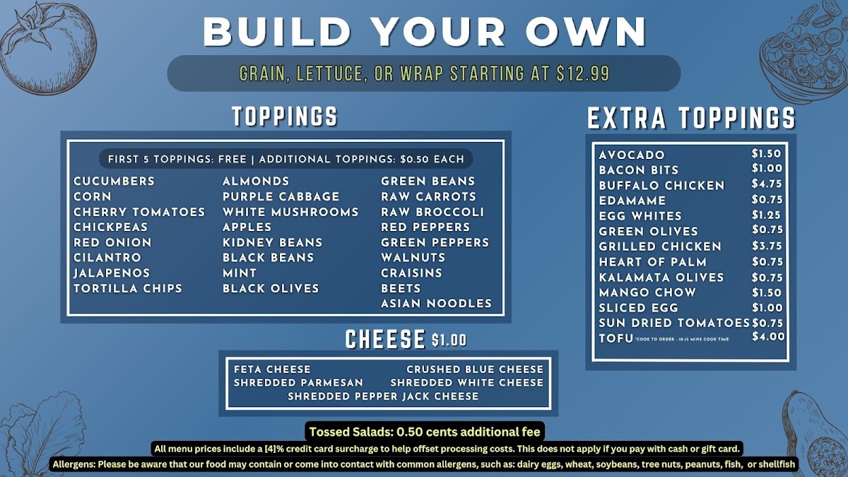 Menu From The Earth Foods-1
