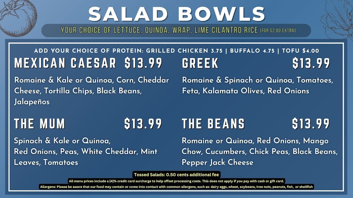 Menu From The Earth Foods-2