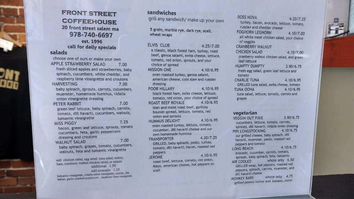 Menu Front Street Coffeehouse-9