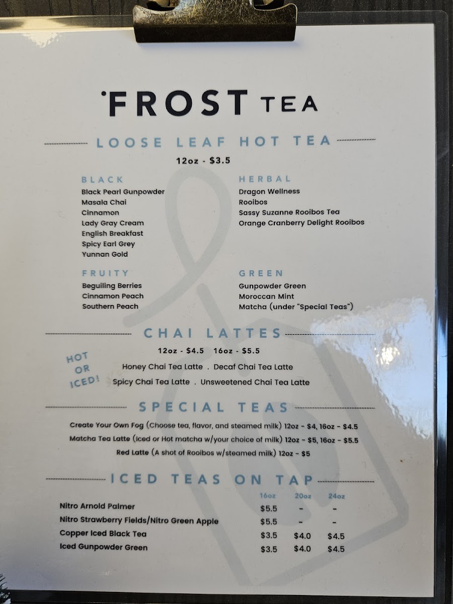 Menu Frost Coffee And Tea-7
