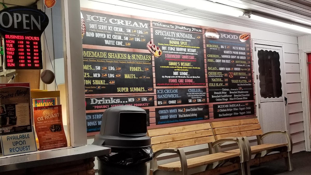 Menu Frostburg Freeze-9