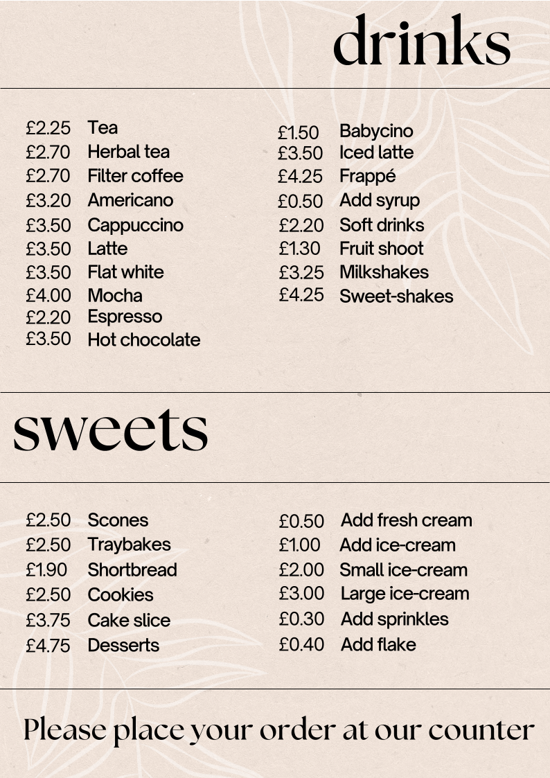 Menu Froth-1