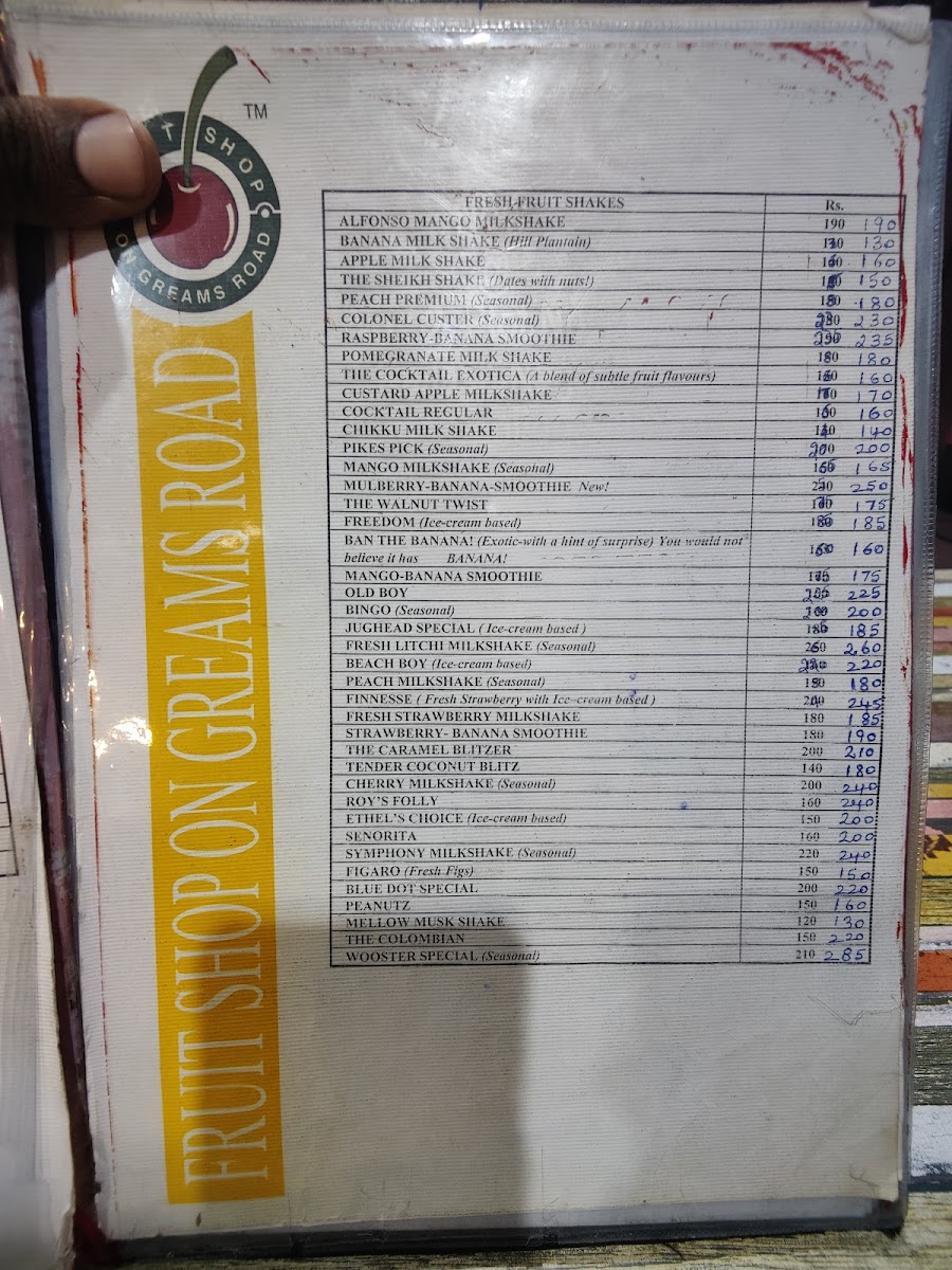 Menu Fruit Shop On Greams Road, Anna Nagar-2