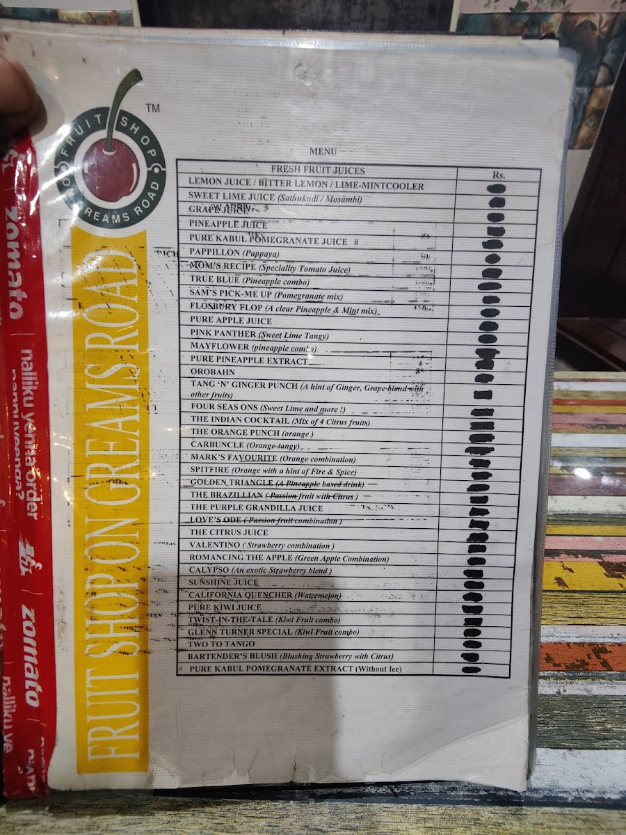 Menu Fruit Shop On Greams Road, Anna Nagar-3