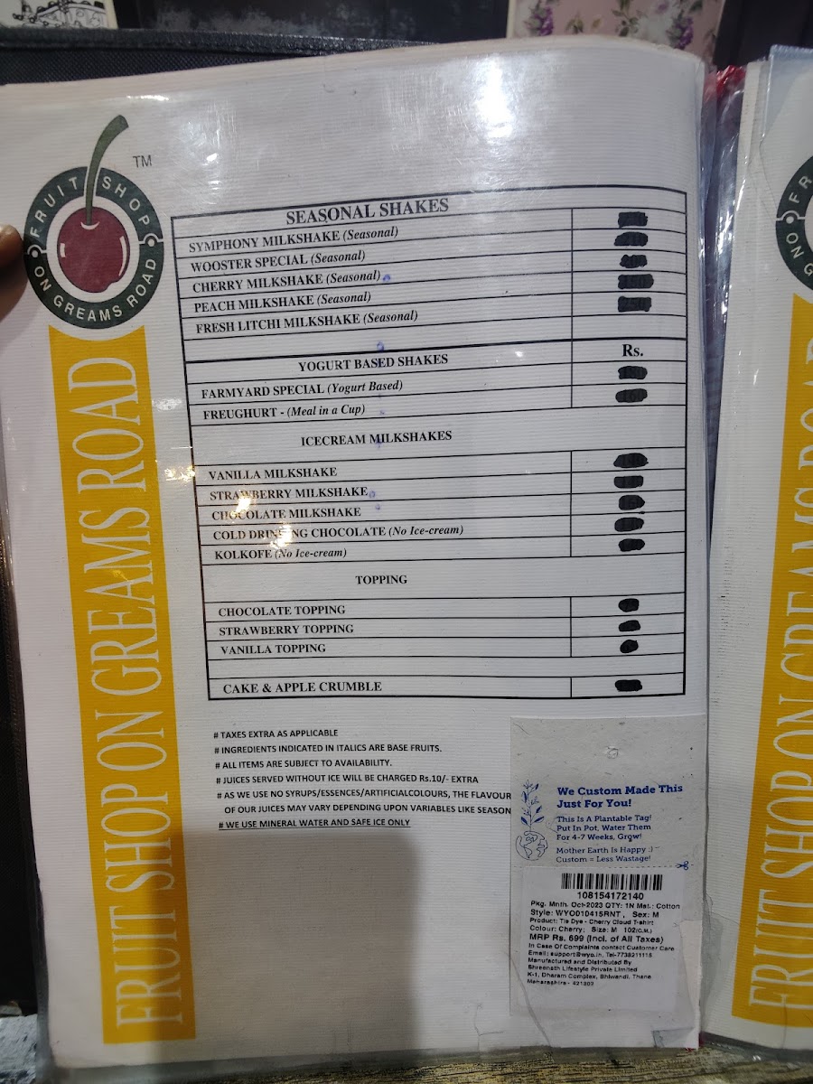 Menu Fruit Shop On Greams Road, Anna Nagar-7