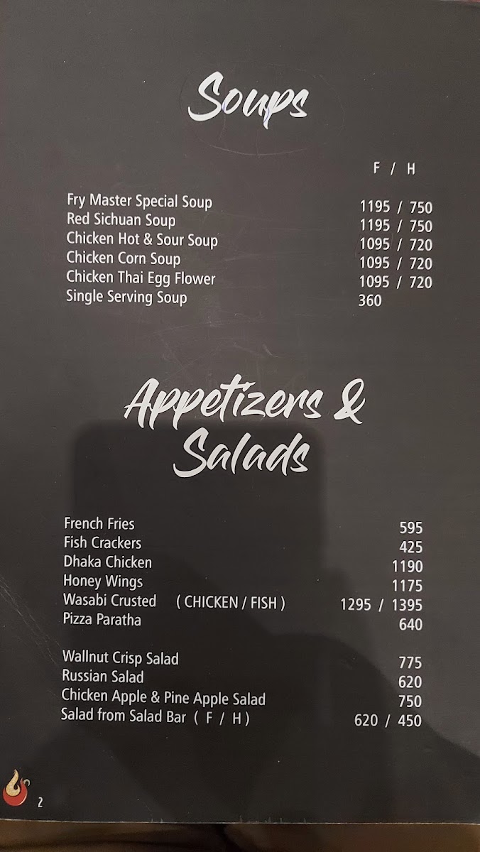 Menu Fry Master-4