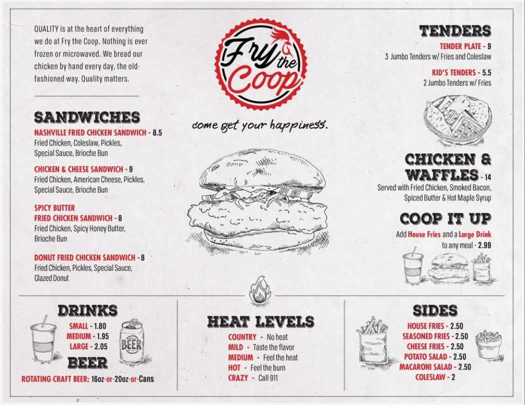 Menu Fry The Coop (Oak Lawn)-7