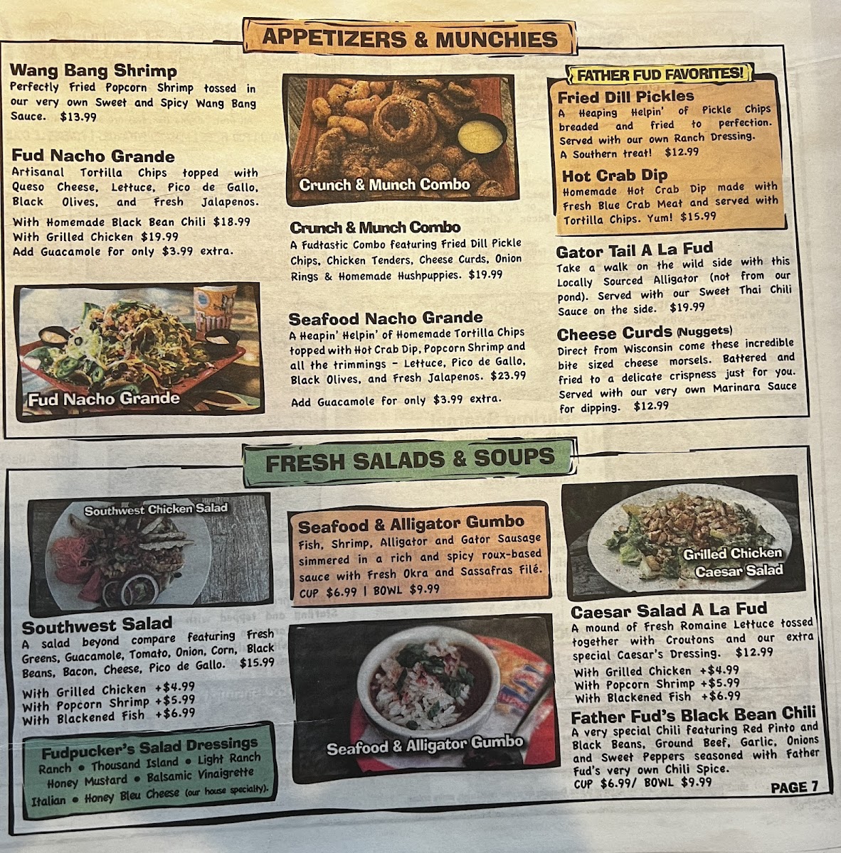Menu Fudpucker's Beachside Bar & Grill-3