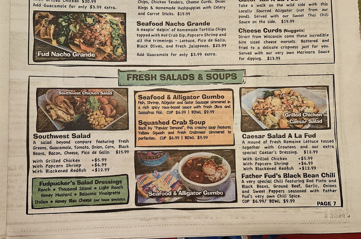 Menu Fudpucker's Beachside Bar & Grill-4