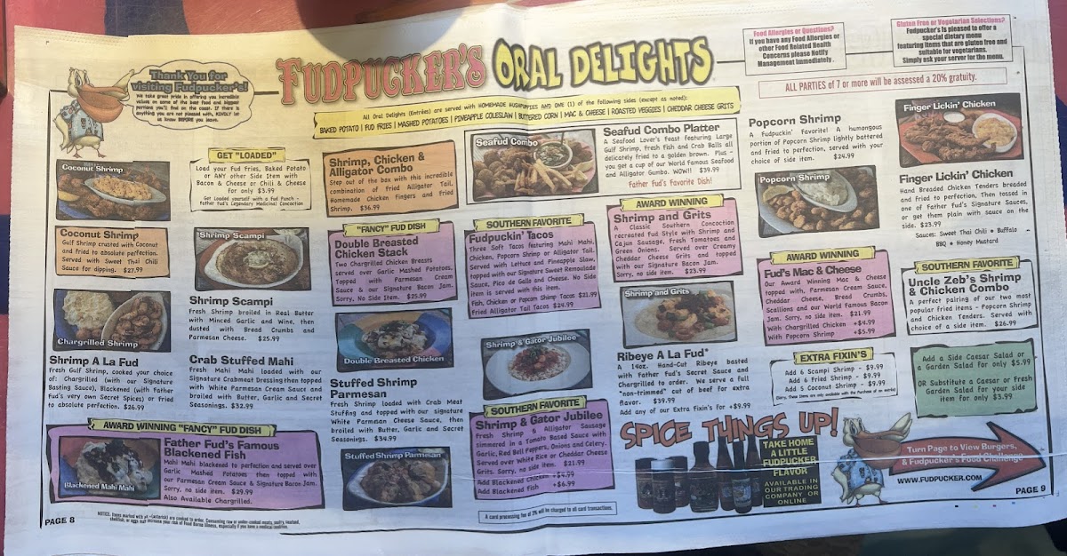 Menu Fudpucker's Beachside Bar & Grill-5