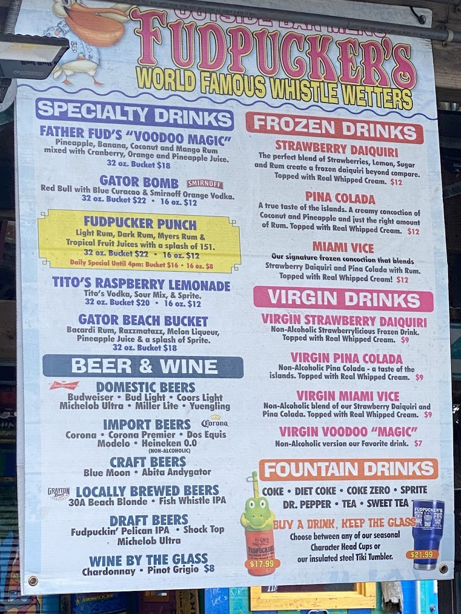 Menu Fudpucker's Beachside Bar & Grill-6
