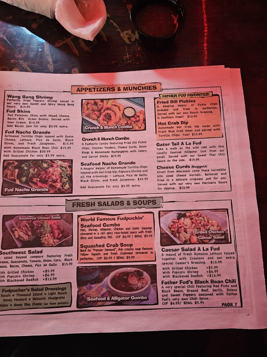 Menu Fudpucker's Beachside Bar & Grill-7