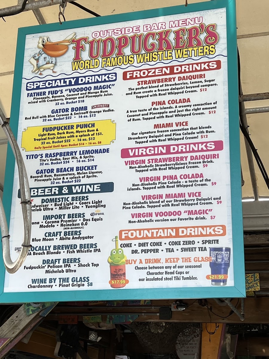 Menu Fudpucker's Beachside Bar & Grill-8