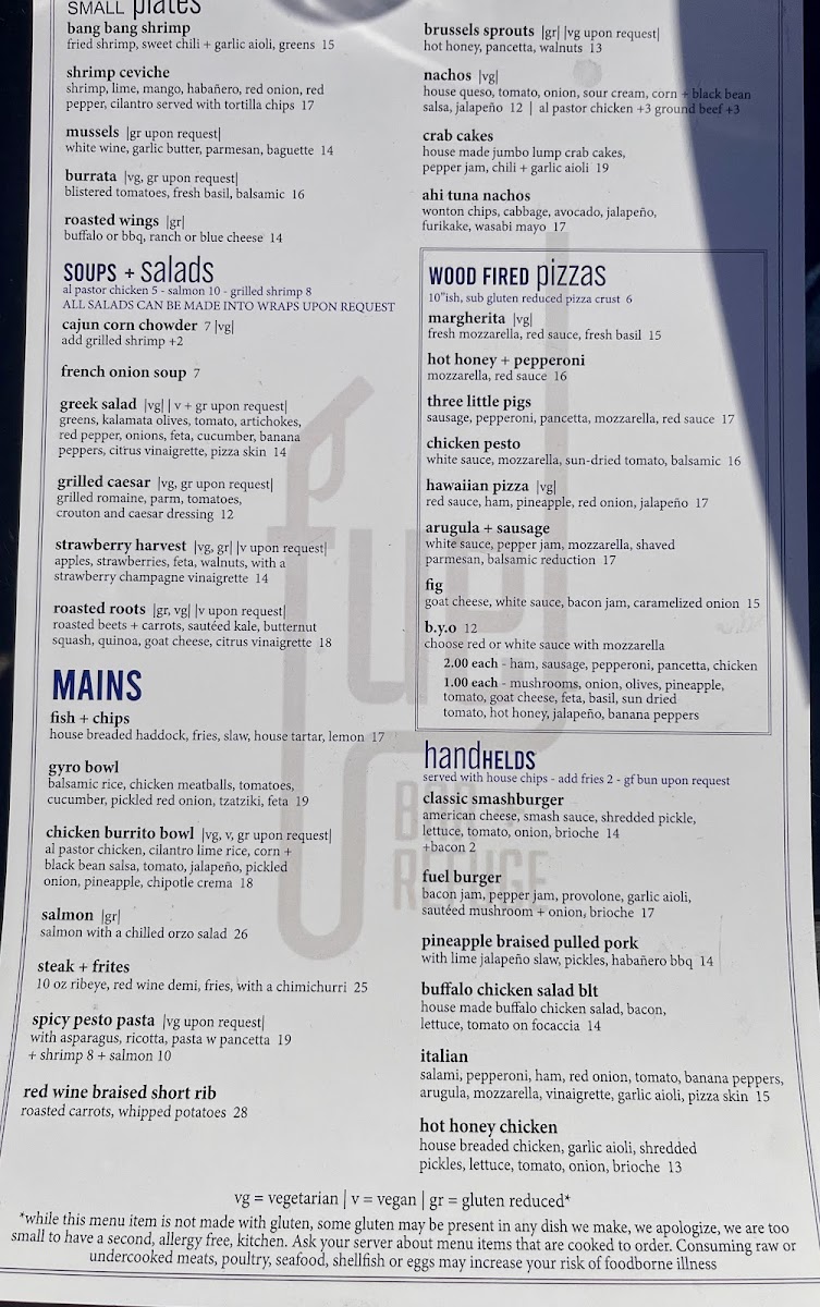 Menu Fuel Bar + Refuge-3