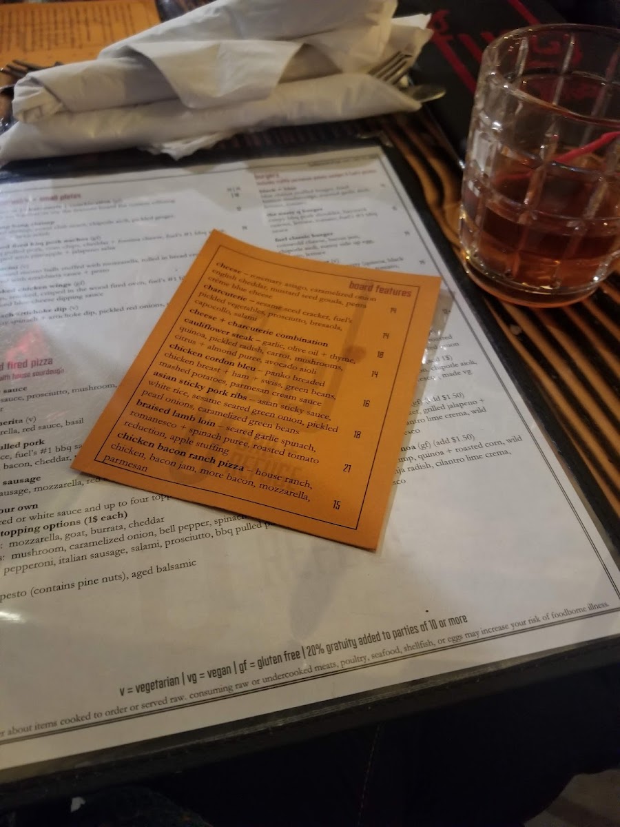 Menu Fuel Bar + Refuge-5