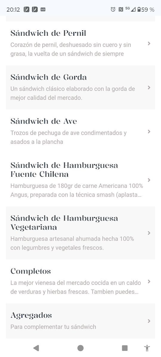 Menu Fuente Chilena - Local Barrio Italia-3
