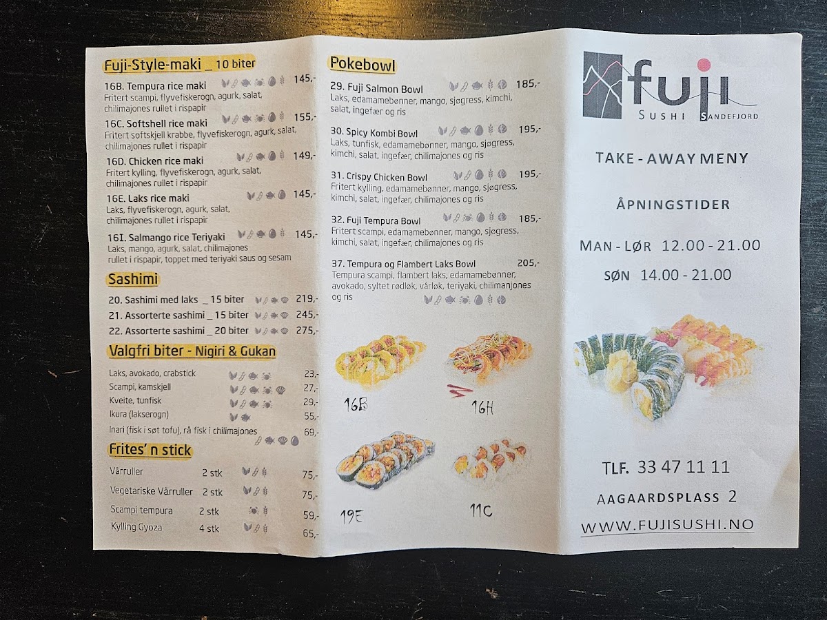 Menu Fuji Sushi Sandefjord-1
