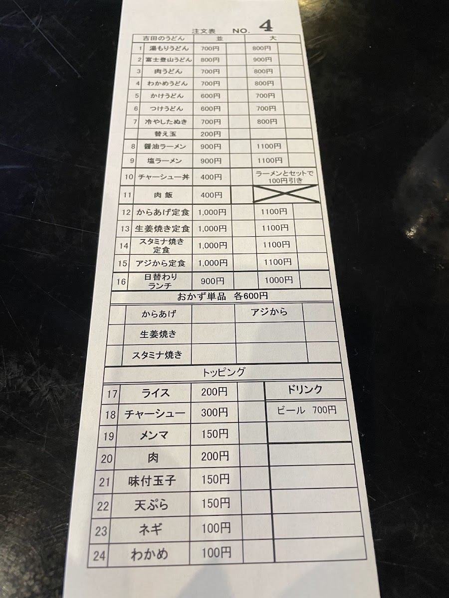 Menu Fujisan Shokudou-9