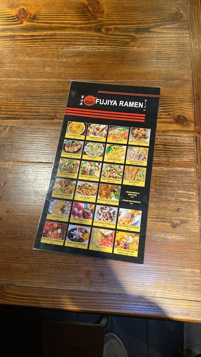 Menu Fujiya Ramen-1