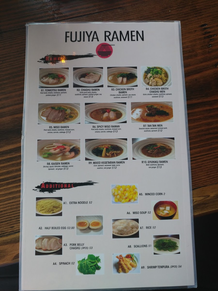 Menu Fujiya Ramen-9