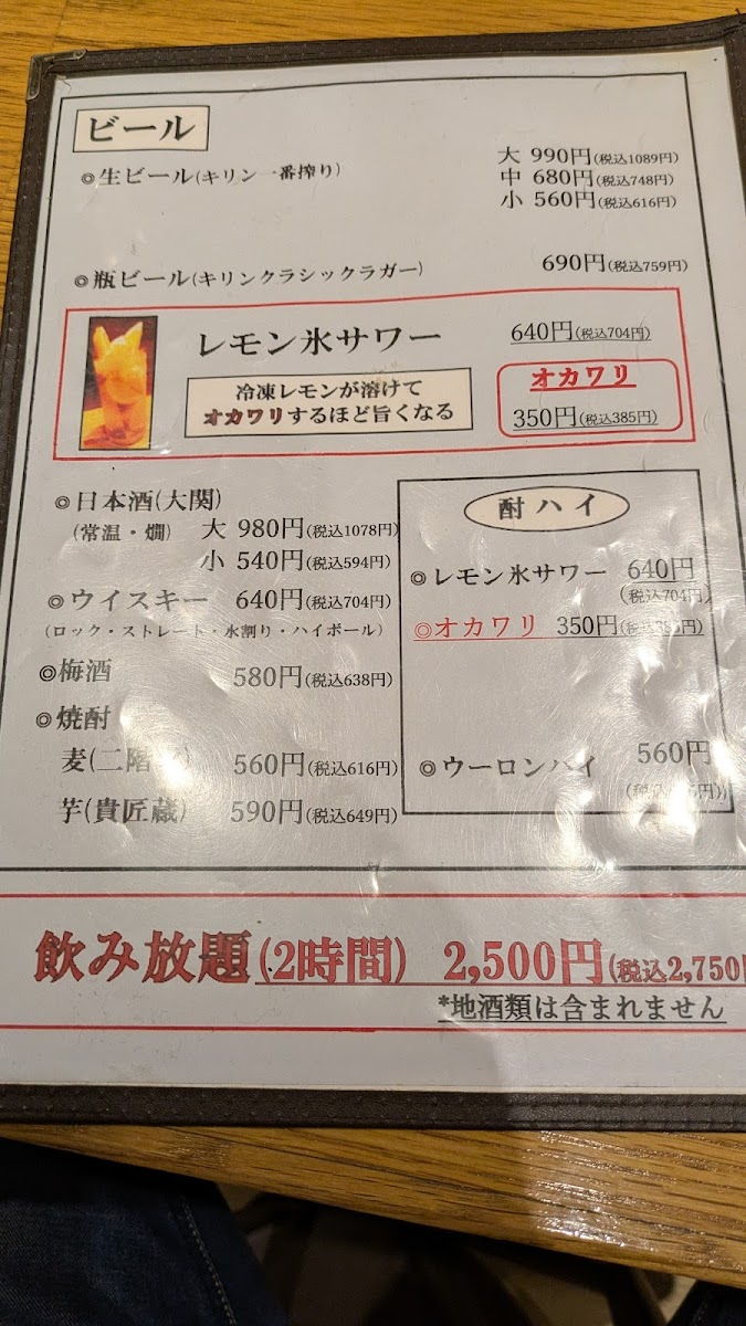 Menu Fukushima-Ya-1