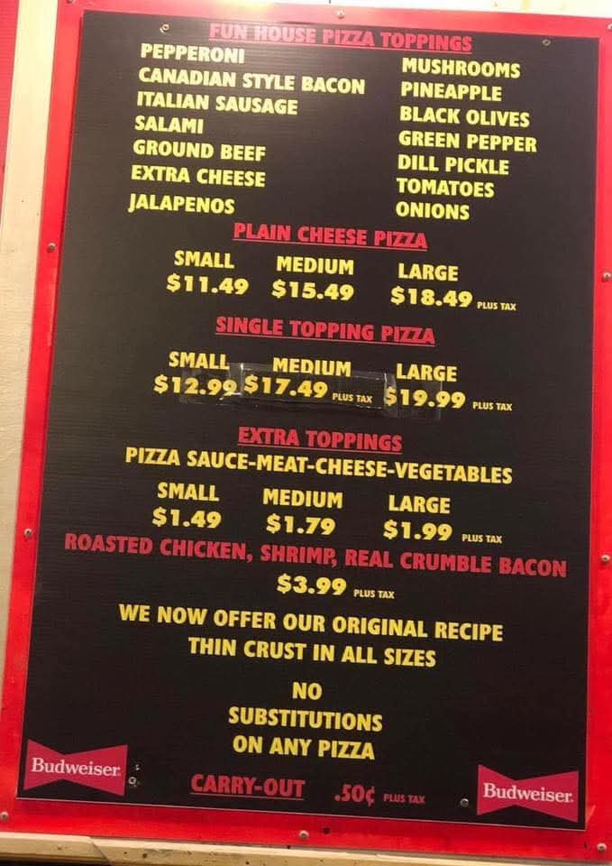 Menu Fun House Pizza & Pub-3