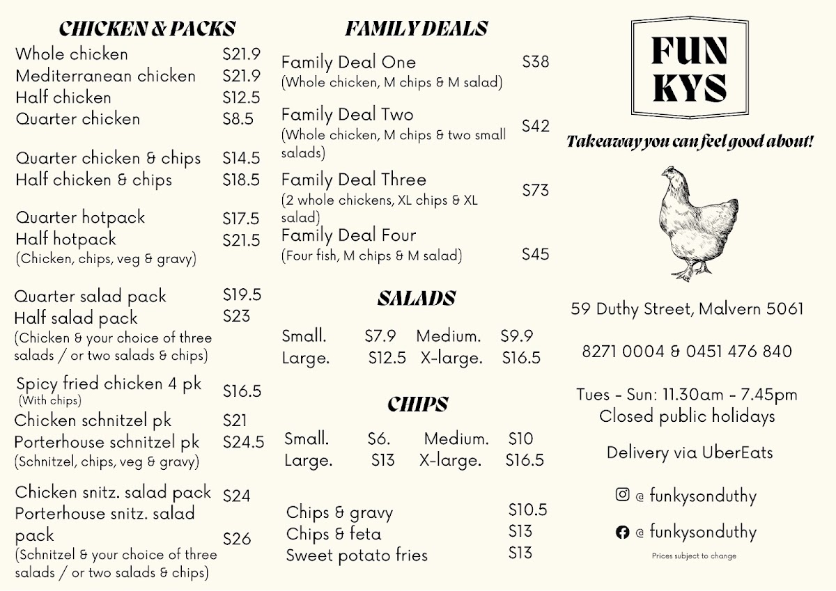 Menu Funky’S On Duthy-4
