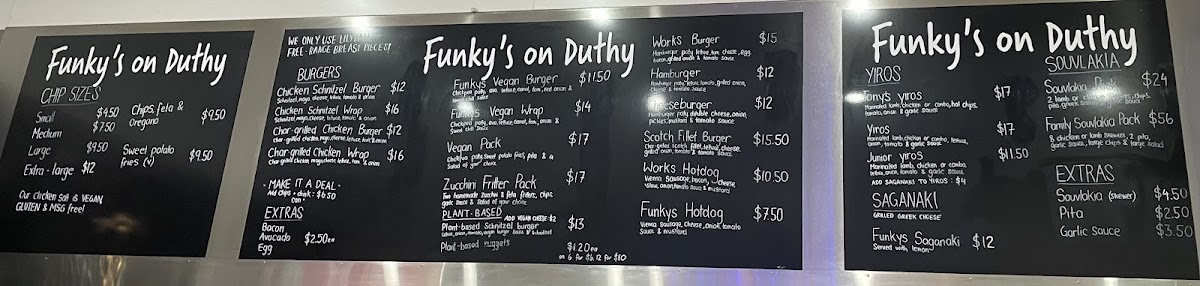 Menu Funky’S On Duthy-8