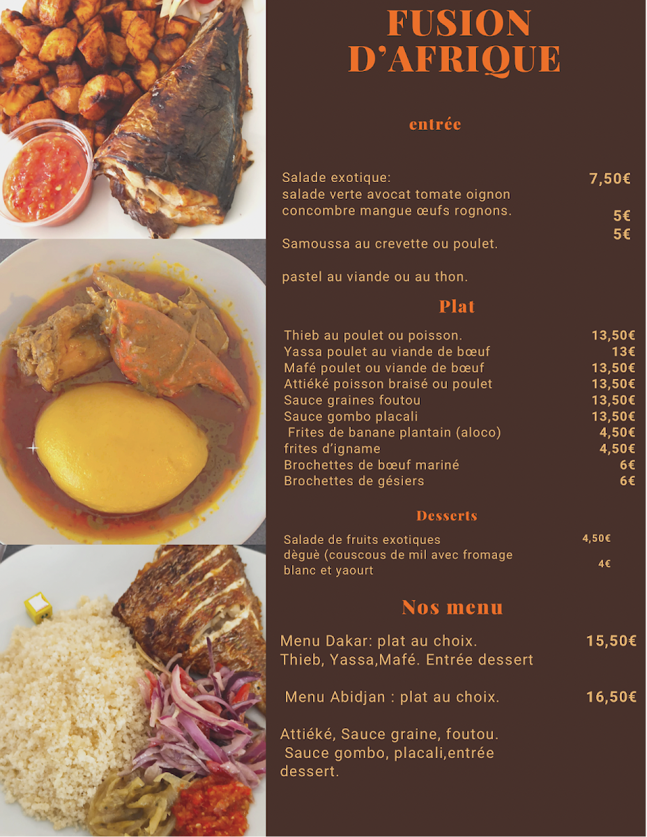 Menu Fusion D’Afrique-1