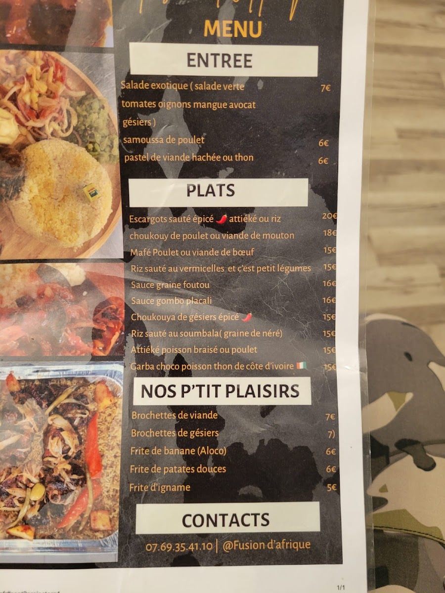 Menu Fusion D’Afrique-2