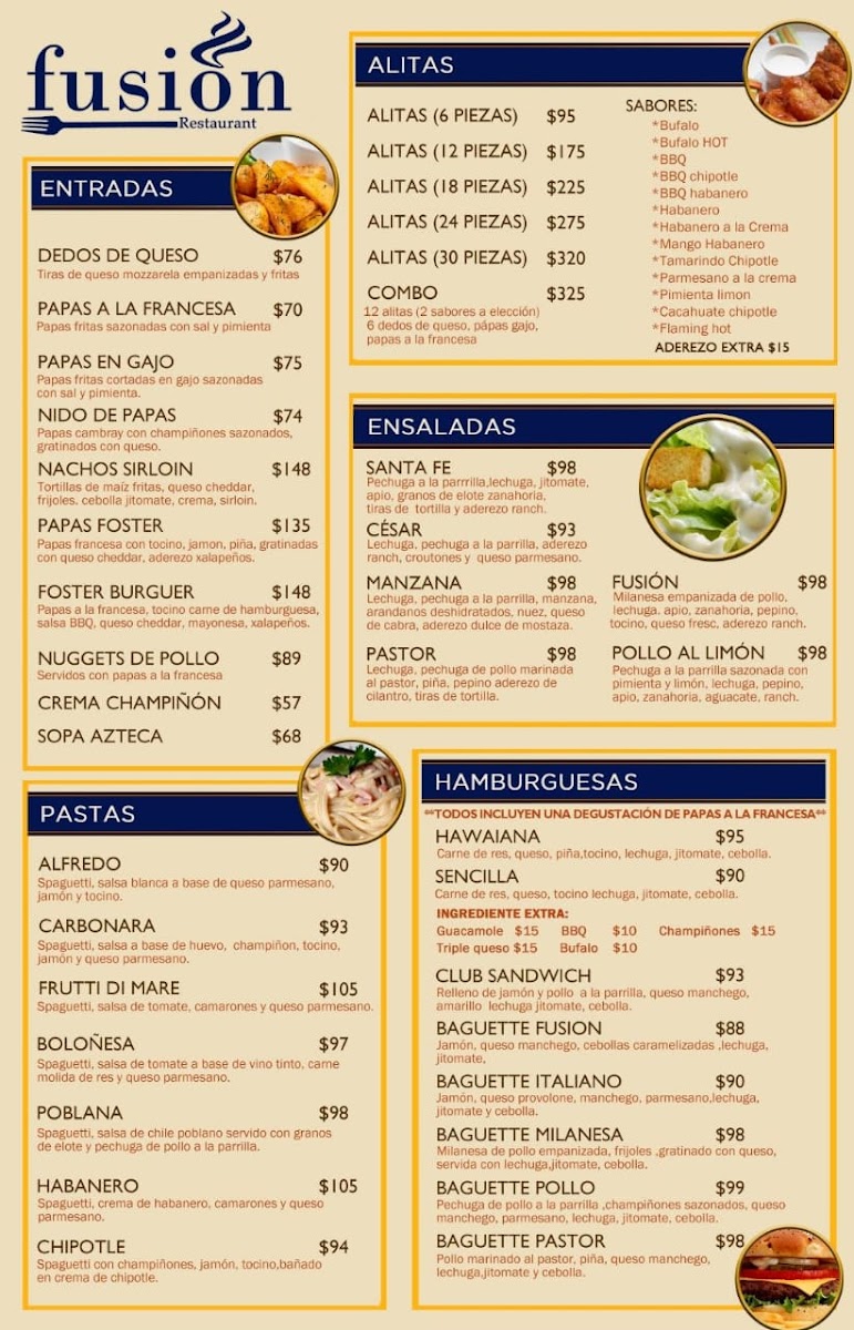 Menu Fusión Restaurant And Grill-1