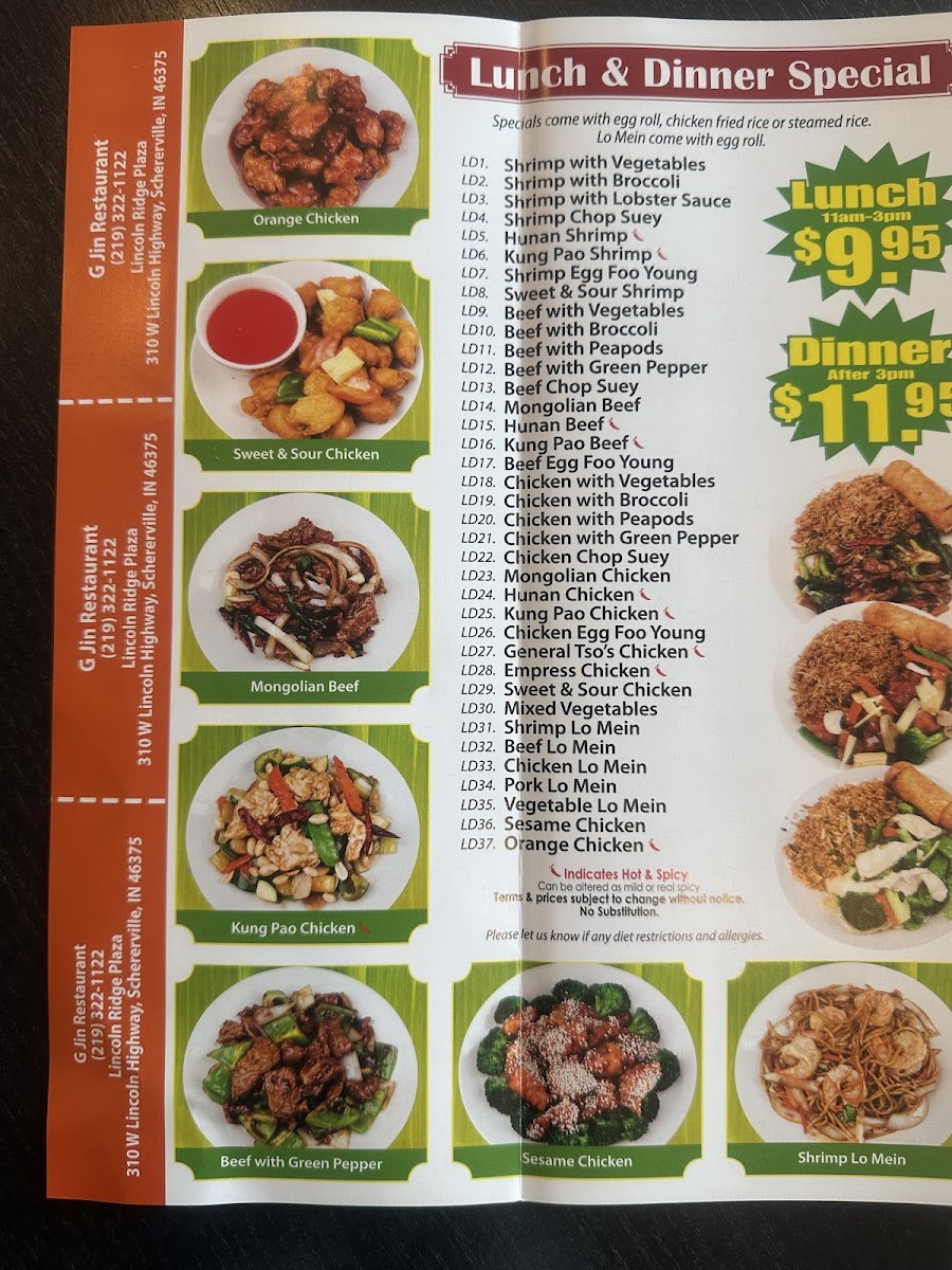 Menu G. Jin Restaurant(Guang Jin Restaurant)-1