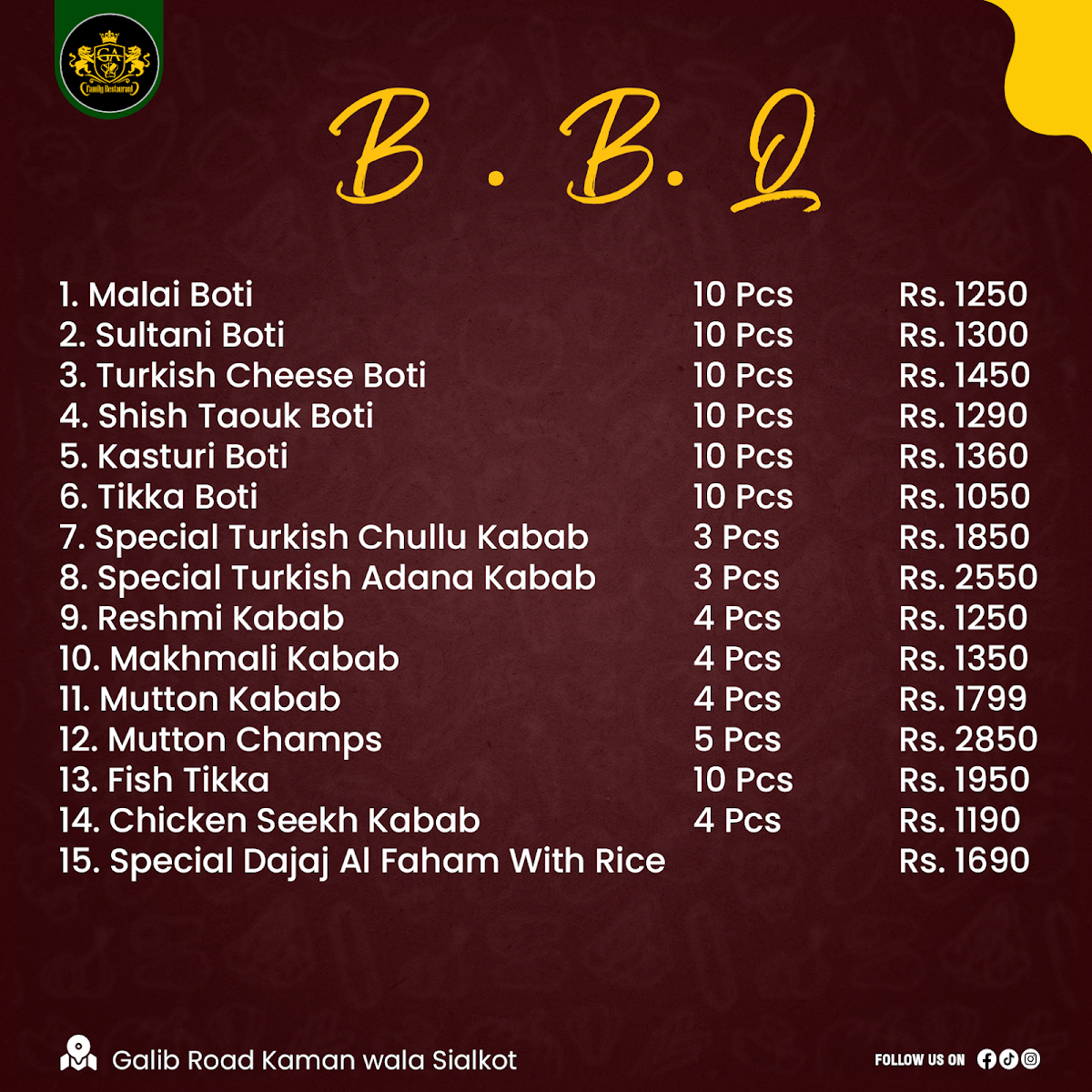 Menu G.a Family Restaurant-2