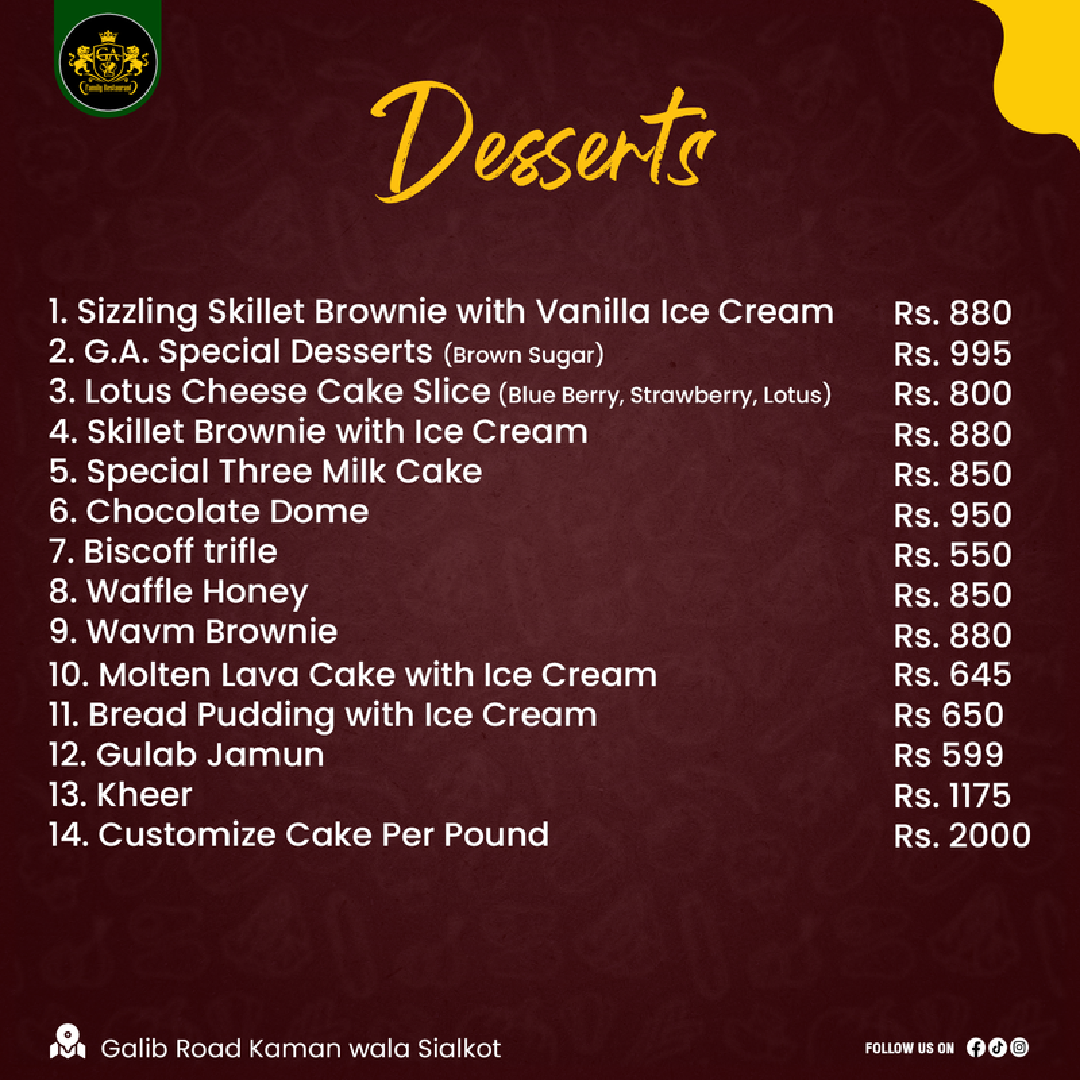 Menu G.a Family Restaurant-7