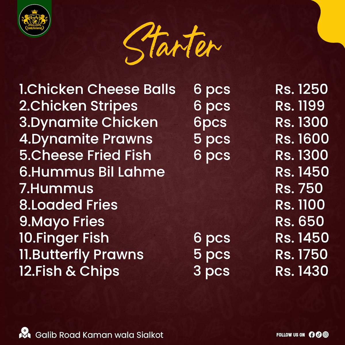 Menu G.a Family Restaurant-8