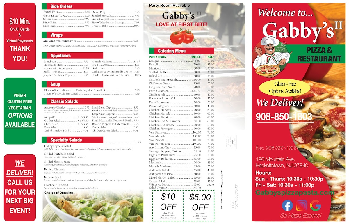 Menu Gabby's Pizza-2