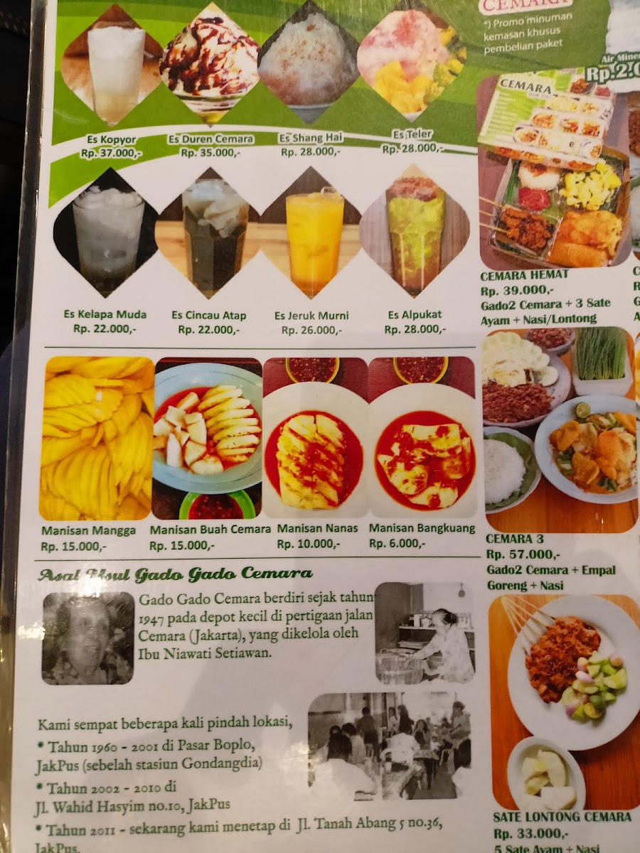 Menu Gado Gado Cemara Setiabudi One-10