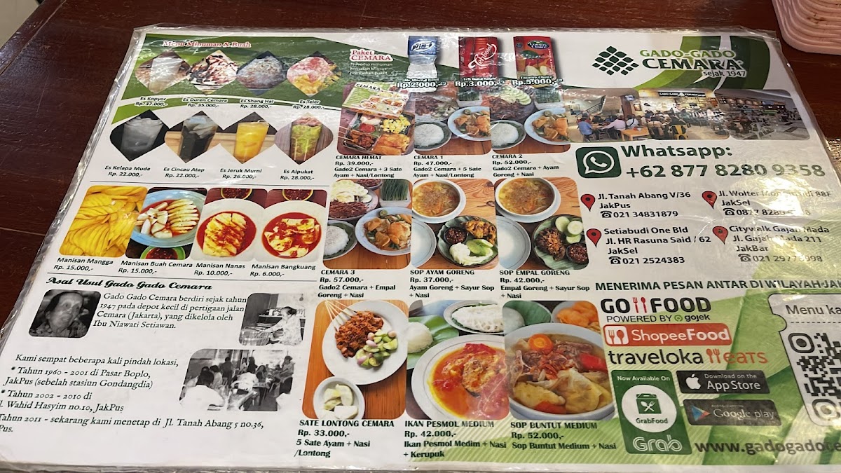 Menu Gado Gado Cemara Setiabudi One-4