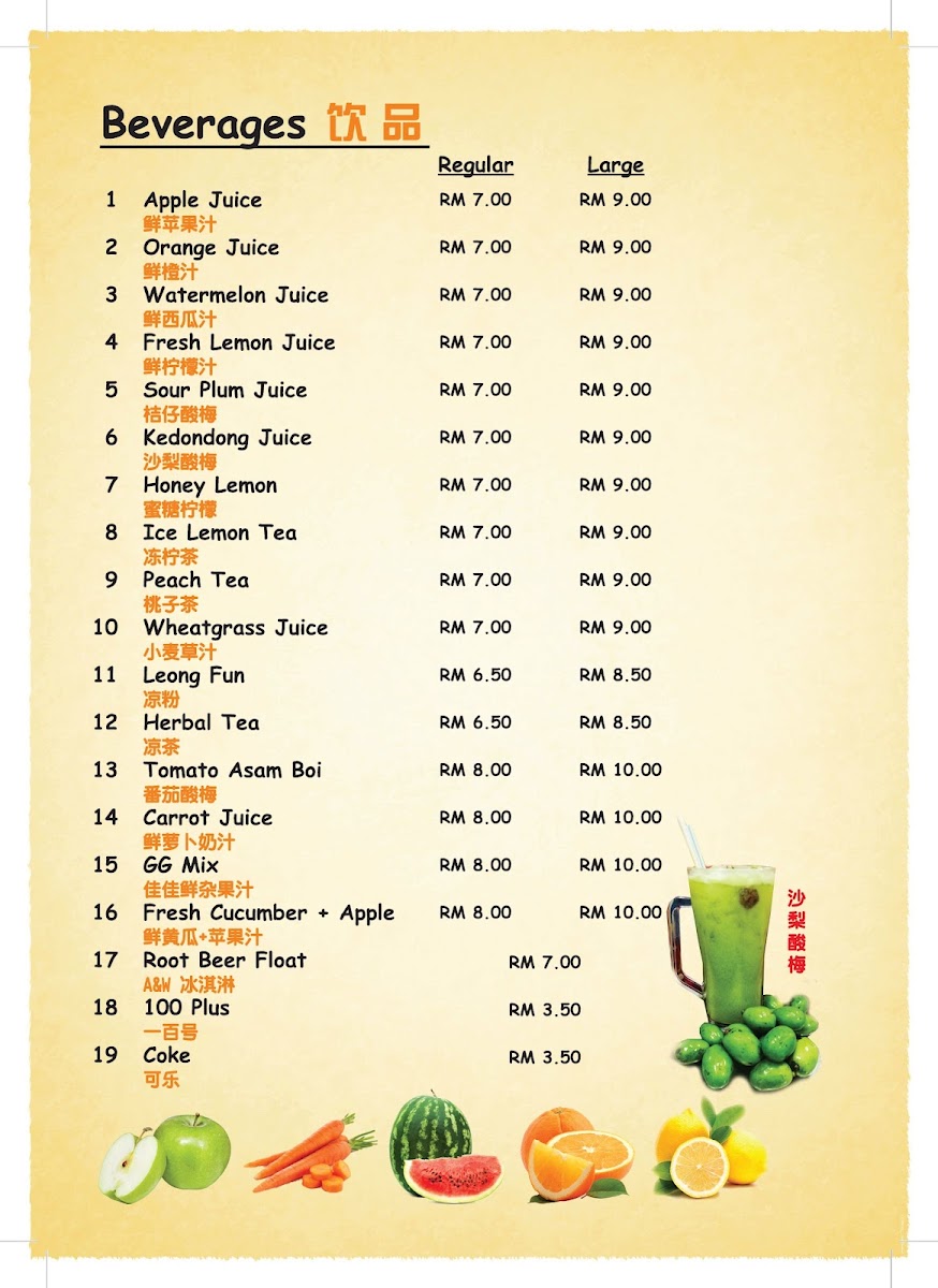 Menu Gaga Western & Eastern Corner Restaurant-1