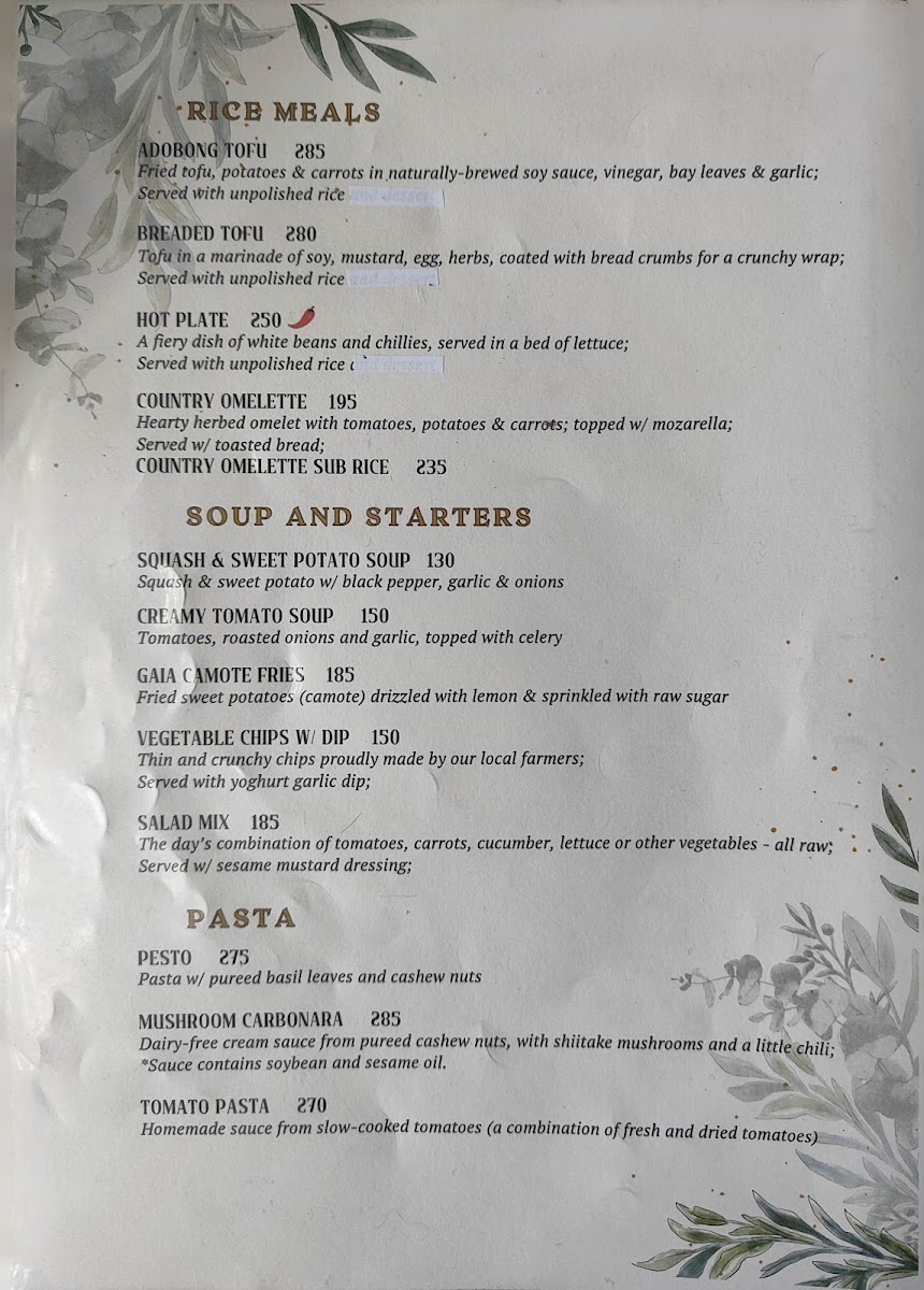 Menu Gaia Cafe-1