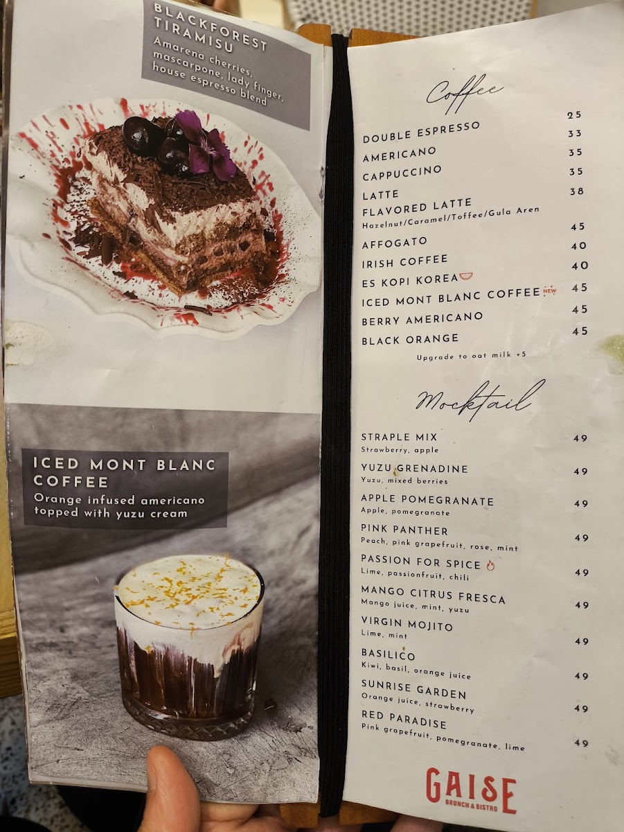 Menu Gaise Brunch & Bistro Pik-7