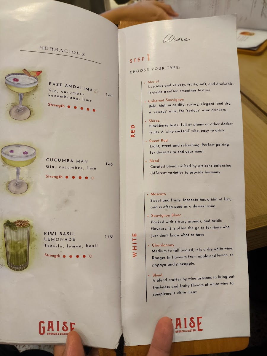 Menu Gaise Brunch & Bistro Pik-8