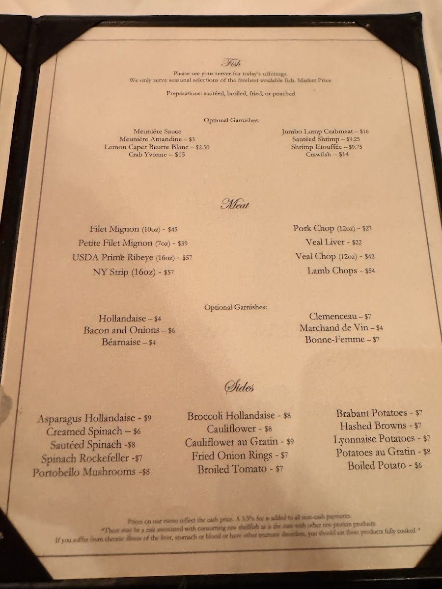 Menu Galatoire's-10