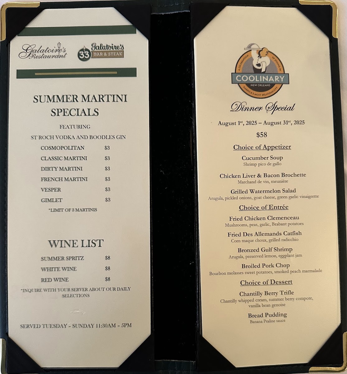 Menu Galatoire's-2