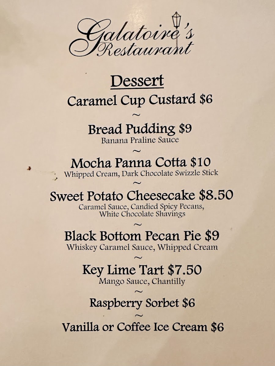 Menu Galatoire's-3